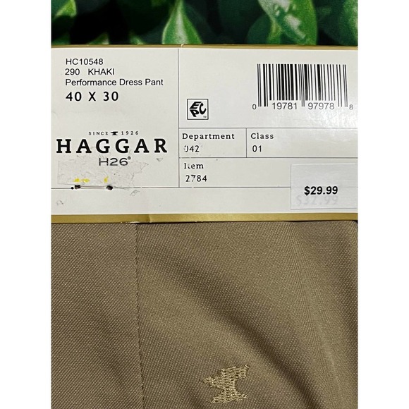 NWT Haggar Performance Dress Pants - Khaki 40in x 30in - Picture 5 of 5